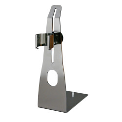 SUPPORT A BASE RECTANGULAIRE EN INOX, HAUTEUR REGLABLE