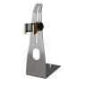 SUPPORT A BASE RECTANGULAIRE EN INOX, HAUTEUR REGLABLE