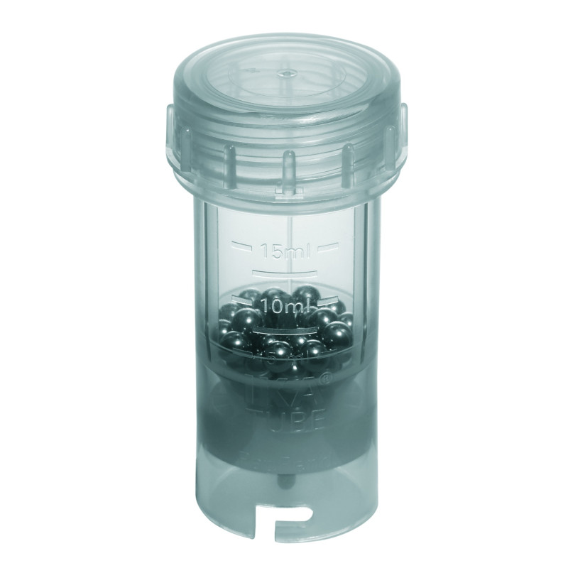 TUBE DE BROYAGE BMT-50S 50 ML AVEC BILLES EN ACIER INOX POUR ULTRA TURRAX TUBE DRIVE PAR 10
