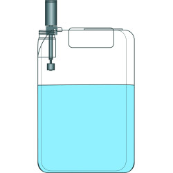 BIDON DE 20 LITRES AVEC FLOTTEUR KAS 20 POUR DISTILLATEUR KJELDAHL BEHROTEST S 2 PAR 2