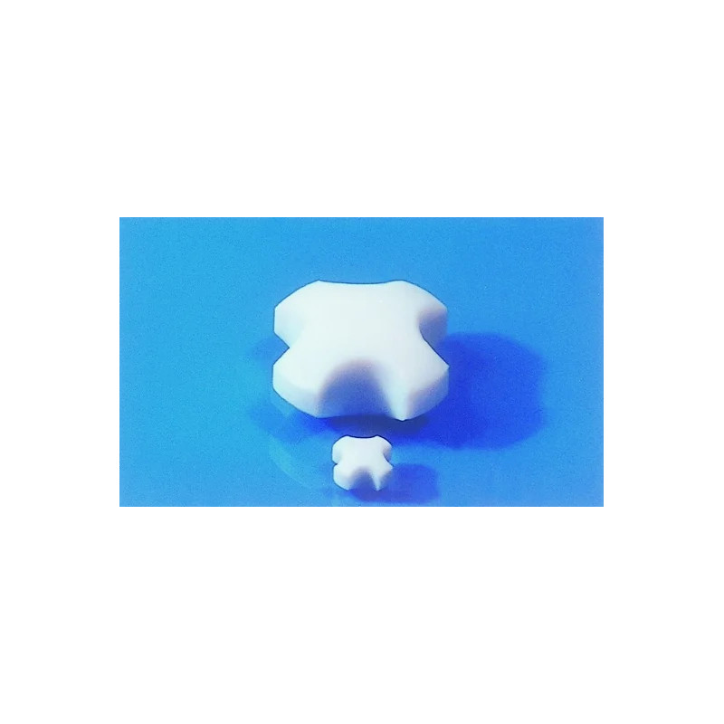 BARREAU AIMANTE FORME CROIX PLEINE REVETU PTFE , DIAMETRE 20 mm X HAUTEUR 10 mm
