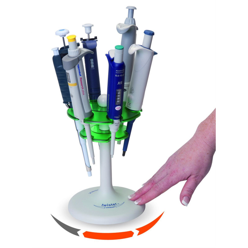 PORTOIR POUR 6 MICROPIPETTES TWISTER UNIVERSAL JAUNE CITRINE