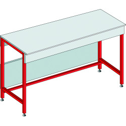 PAILLASSE SECHE NUE LONGUEUR 1800 MM X PROFONDEUR 600 MM, PLAN DE TRAVAIL EN STRATIFIE
