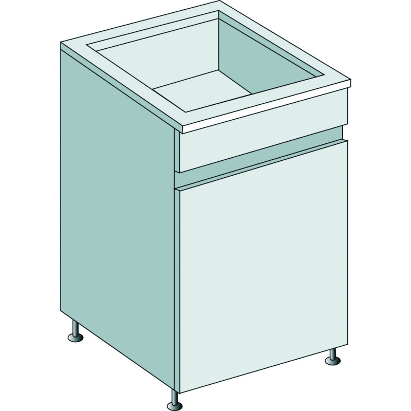 LAVERIE EN GRES SUR MEUBLE NUE EQUILABO