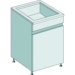 LAVERIE EN POLYPROPYLENE NUE SUR MEUBLE LONGUEUR 600 MM X PROFONDEUR 750 MM