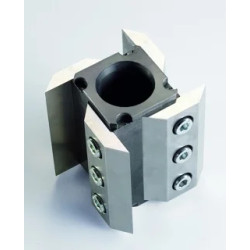 ROTOR AVEC COUTEAUX DROITS EN ACIER INOX POUR PULVERISETTE 19
