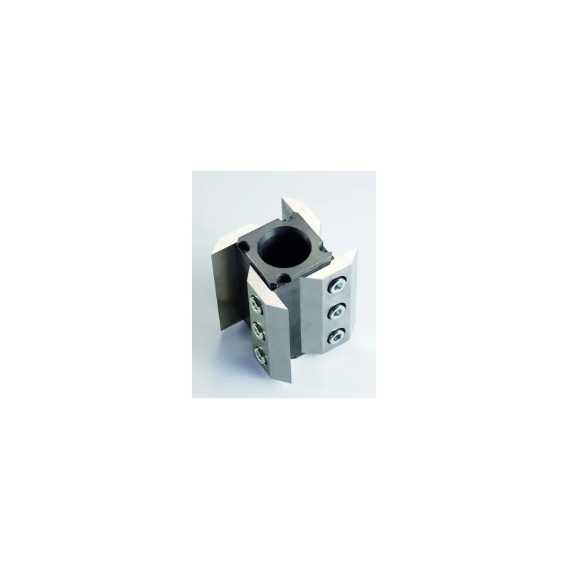 ROTOR AVEC COUTEAUX DROITS EN ACIER INOX POUR PULVERISETTE 19