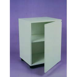 MEUBLE SUR ROULETTES A 1 PORTE AVEC ETAGERE, LONGUEUR 530 MM X PROFONDEUR 465 MM X HAUTEUR 720 MM