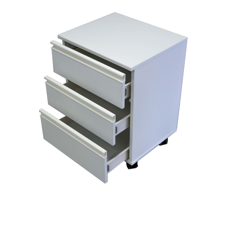 MEUBLE SUR ROULETTES AVEC 3 TIROIRS, LONGUEUR 530 MM X PROFONDEUR 465 MM X HAUTEUR 720 MM