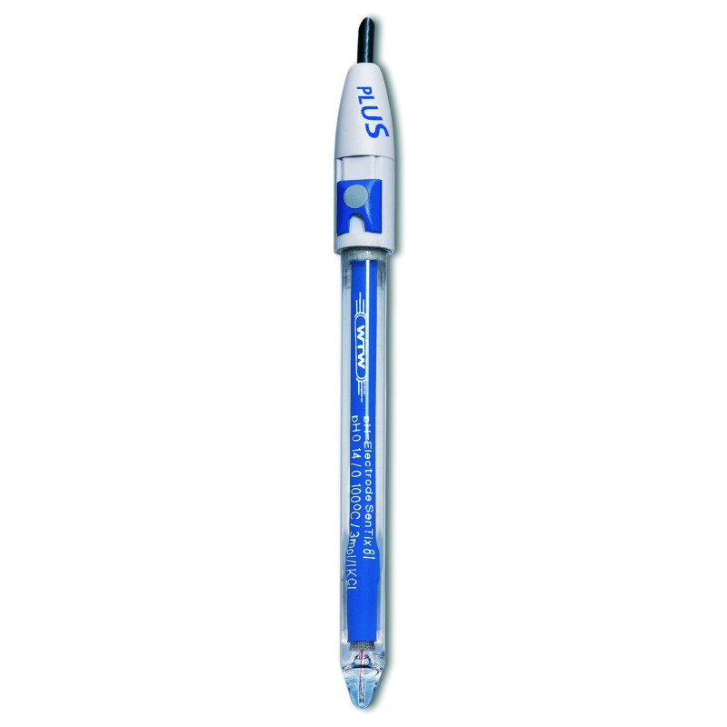 ELECTRODE DE PH COMBINEE SENTIX 81 ELECTROLYTE LIQUIDE, SONDE DE TEMPERATURE INTEGREE, PRISE DIN CABLE 1 m