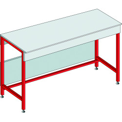 PAILLASSE SECHE NUE LONGUEUR 1500 MM X PROFONDEUR 750 MM, PLAN DE TRAVAIL EN STRATIFIE