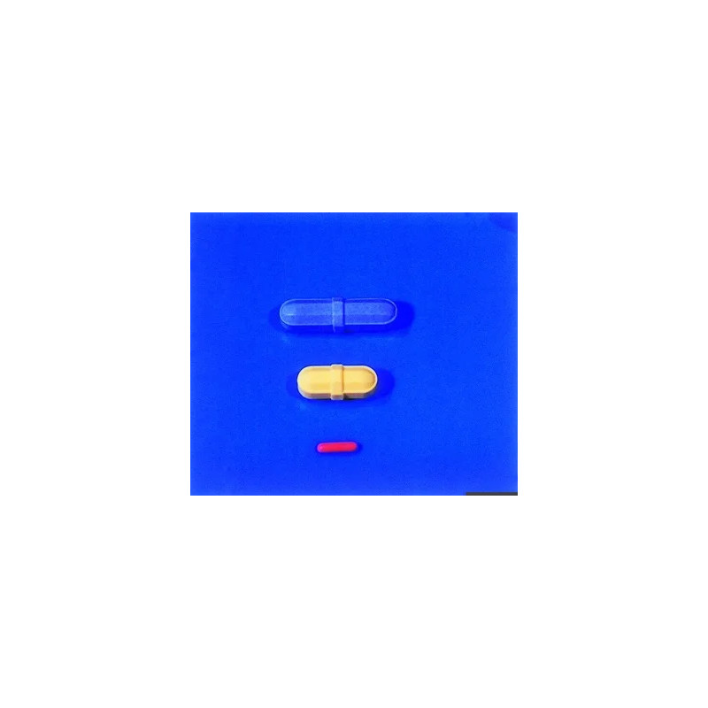 BARREAU AIMANTE FORME OCTOGONAL AVEC ANNEAU CENTRAL REVETU PTFE JAUNE, DIAMETRE 8 mm X LONGU