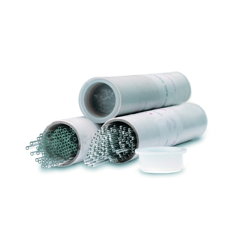 TUBE CAPILLAIRE EN VERRE POUR POINT DE FUSION, 2 COTES FERMES