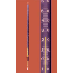 THERMOMETRE AVEC RODAGE 14/23 -10 / +150 øC GRADUATION 0,5øC LONGUEUR DE TIGE 75 mm