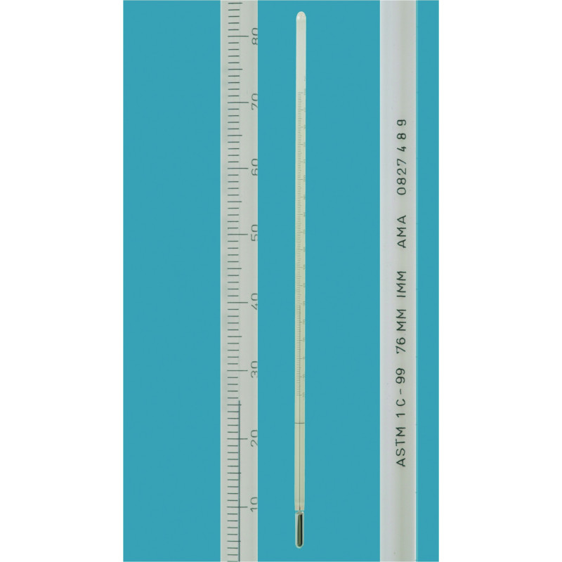 THERMOMETRE ASTM 114 C -80 +20 GRADUATION 0,5°C REMPLISSAGE TOLUENE