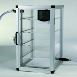 DESSICCATEUR ARMOIRE SUPER STAR EN VERRE ACRYLIQUE/ALUMINIUM L X P X H : 260 X 330 X 480 mm