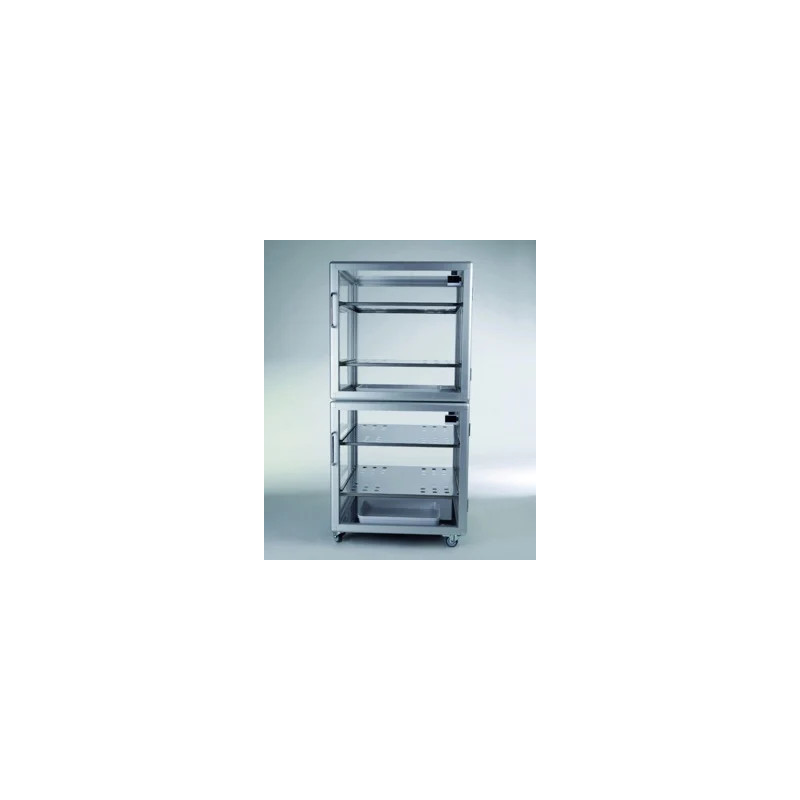 DESSICCATEUR ARMOIRE MAXI 2 EN VERRE ACRYLIQUE/ALUMINIUM, 2 COMPARTIMENTS L X P X H : 495 X 540 X 500 mm PAR COMPARTIMENT