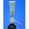 DISTRIBUTEUR AVEC PISTON REVETU EN PTFE ET CYLINDRE EN VERRE TRANSPARENT POLYFIX 10-50 ml