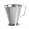 BECHER EN ACIER INOX FORME CONIQUE AVEC BEC VERSEUR ET POIGNEE 500 ML