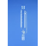 AMPOULE A DECANTER EN VERRE DURAN FORME CYLINDRIQUE AVEC TUBE EXTERNE, RODAGE MALE/FEMELLE 14/23 CLE VERRE