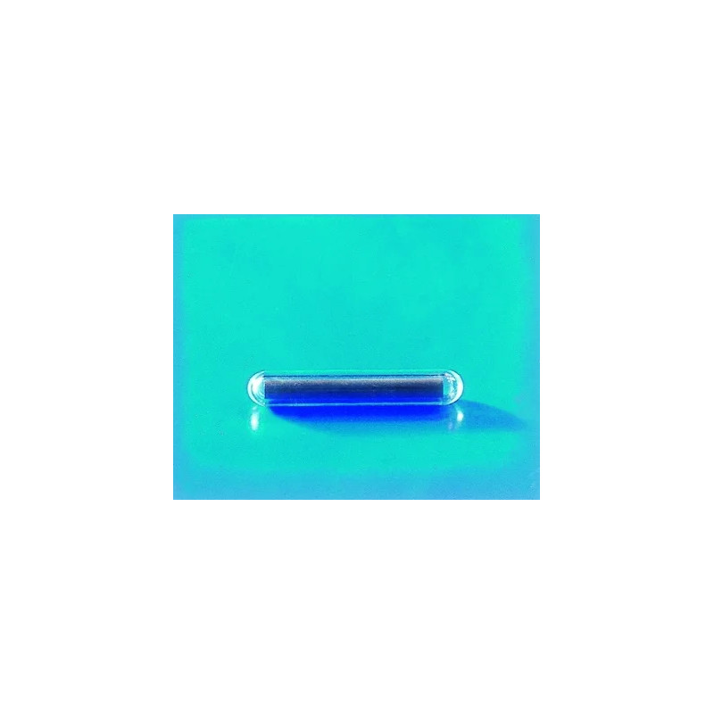 BARREAU AIMANTE FORME CYLINDRIQUE REVETEMENT VERRE, DIAMETRE 8 mm X LONGUEUR 40 mm