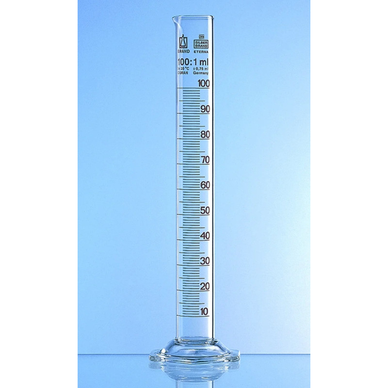 EPROUVETTE EN VERRE DURAN CLASSE B SILBERBRAND 250 ml / 2 ml