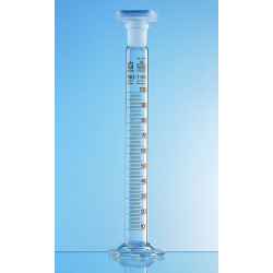 EPROUVETTE EN VERRE DURAN A COL RODE 10/19 CLASSE B SILBERBRAND, 10 ml AVEC BOUCHON EN POLYPROPYLENE