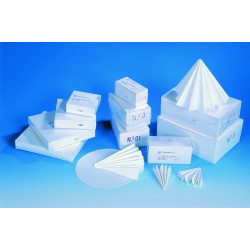 PAPIER FILTRE QUANTITATIF SANS CENDRE PLISSE GRADE 12 DIAMETRE 240 mm PAR 100