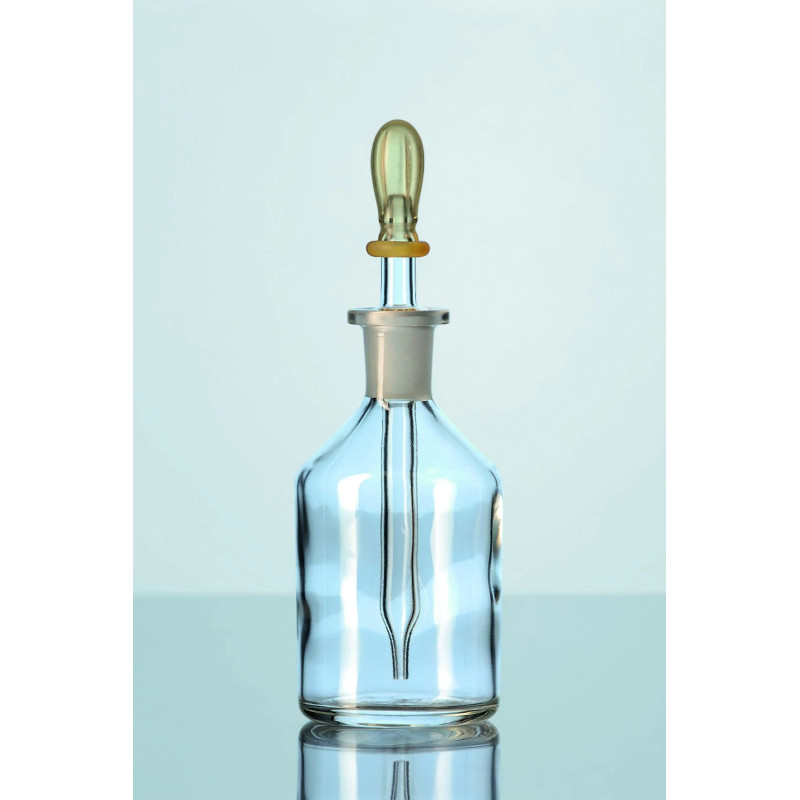 FLACON COMPTE GOUTTES EN VERRE TRANSPARENT, COL RODE, SANS POIRE CAOUTCHOUC, 250 ML