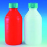 FLACON ISO EN POLYETHYLENE HAUTE DENSITE, COL A VIS GL45 AVEC BOUCHON
