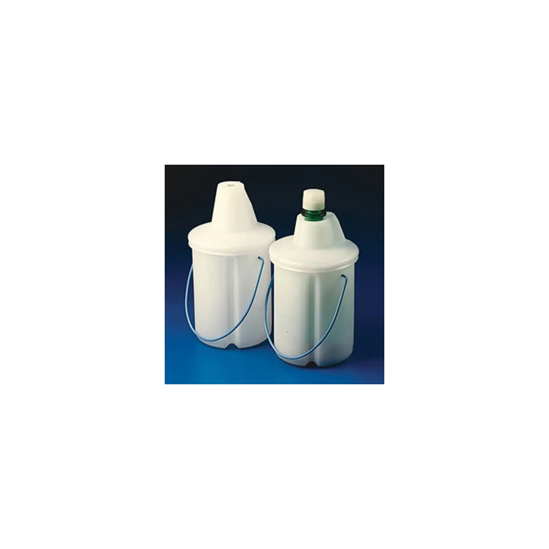 PORTE FLACON DE SECURITE EN POLYETHYLENE AVEC OUVERTURE TRONQUEE POUR FLACON DE 2,5 LITRES