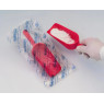 PELLE DE PRELEVEMENT STERILE EN POLYSTYRENE ROUGE A USAGE UNIQUE