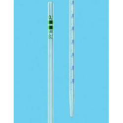 PIPETTE GRADUEE EN VERRE CLASSE A BLAUBRAND CLASSE A, GRADUATIONS BLEUES, 0,1 ml / DIVISION 0,001 ml