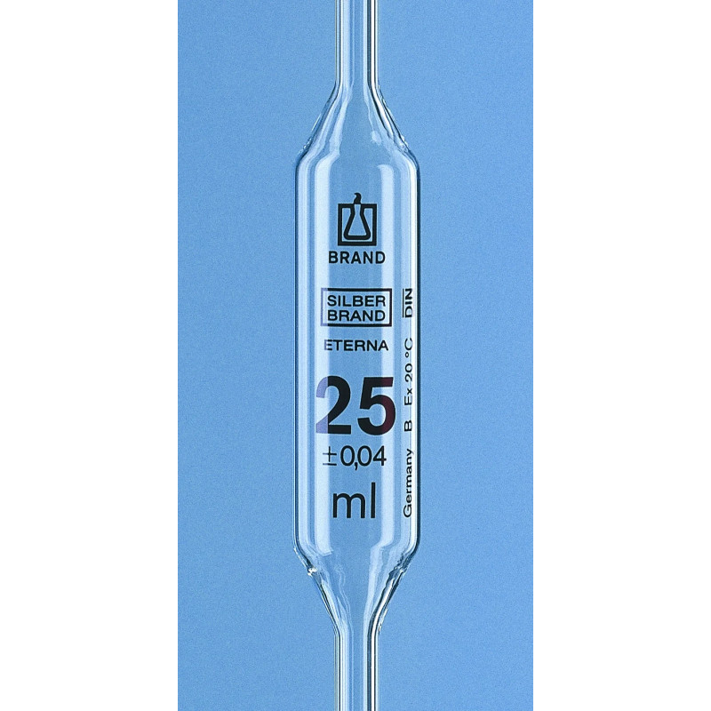 PIPETTE JAUGEE EN VERRE CLASSE B SILBERBRAND 1 TRAIT GRADUATIONS BRUNES 0,5 ml