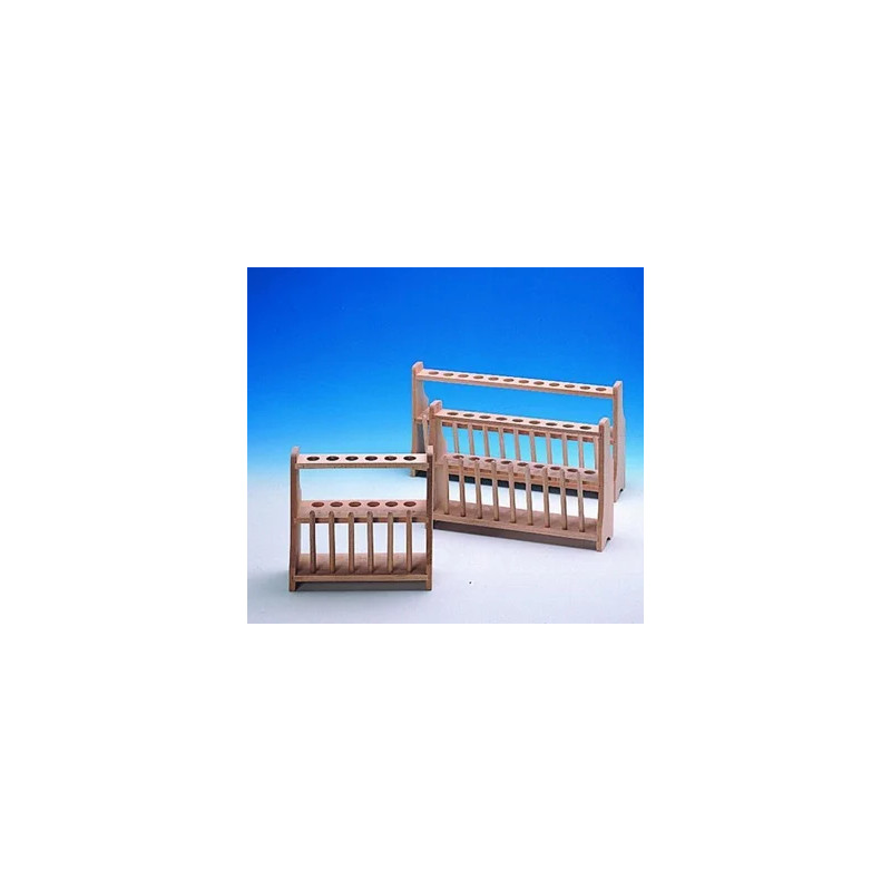 PORTOIR EN BOIS 2 X 9 EMPLACEMENTS POUR TUBE DE DIAMETRE 18 mm