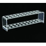 PORTOIR EN PLEXIGLAS POUR TUBES 2 X 12 EMPLACEMENTS DIAMETRE 18 mm