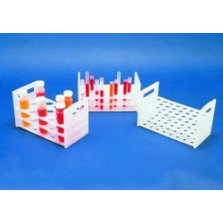 PORTOIR POUR TUBES EN POLYPROPYLENE NATURELLE 5 X 10 EMPLACEMENTS DIAMETRE 13-16 mm