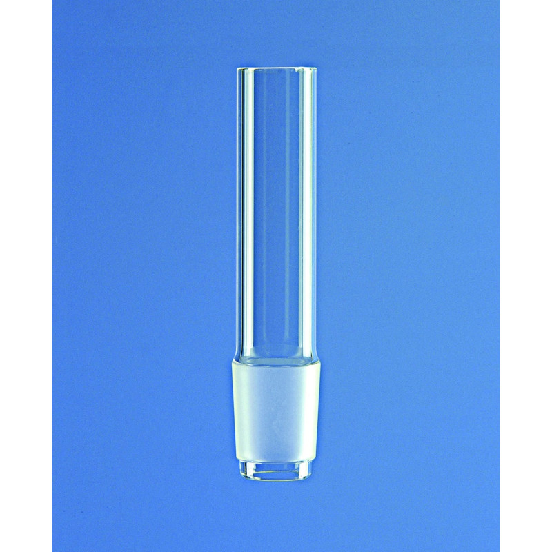 TUBE EN VERRE DURAN AVEC RODAGE MALE 34/35 DIAMETRE EXT 30 MM LONGUEUR 130 MM