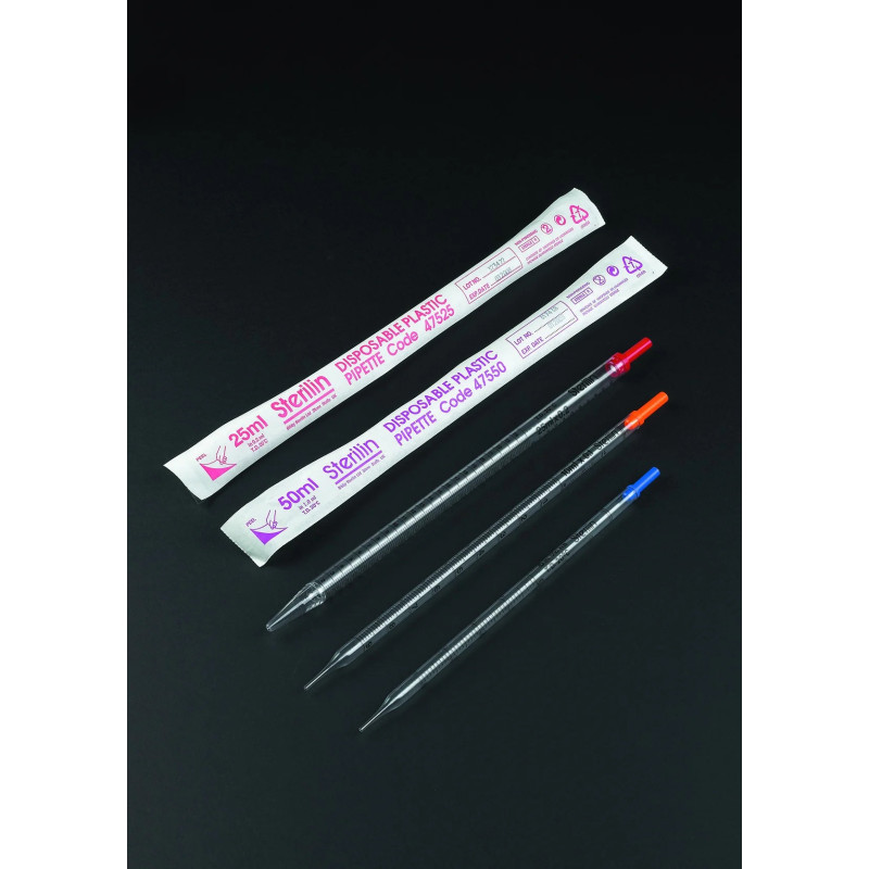 PIPETTE A USAGE UNIQUE EN POLYSTYRENE STERILIN STERILE, EMBALLAGE INDIVIDUEL