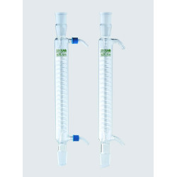 REFRIGERANT A SERPENTIN EN VERRE BOROSILICATE A RODAGE 14/23 RACCORD A VIS LONGUEUR UTILE 160 mm