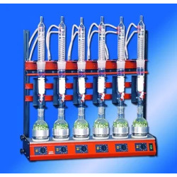EXTRACTEUR COMPLET SOXHLET 6 POSTES 250 ml BEHROTEST R256S, AVEC ROBINET