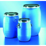 FUT EN POLYETHYLENE HAUTE DENSITE BLEU, HOMOLOGUE UN, AVEC COUVERCLE ET ANNEAU DE SERRAGE, 30 LITRES