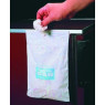 SAC POUBELLE EN POLYETHYLENE HAUTE DENSITE AVEC BANDE AUTOCOLLANTE 203 X 254 mm PAR 50