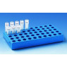 PORTOIR EN POLYPROPYLENE BLEU POUR 50 CRYOTUBES PAR 4