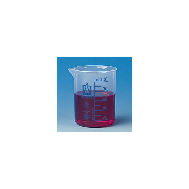 BECHER EN POLYPROPYLENE PLASTIBRAND GRADUATIONS BLEUES 2000 ml PAR 6