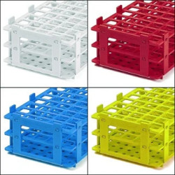 PORTOIR EN POLYPROPYLENE ROUGE 6 X 14 EMPLACEMENTS POUR TUBE DE DIAMETRE 13 mm PAR 5