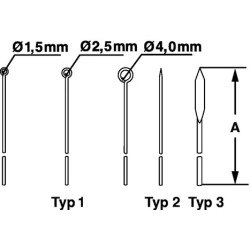 ANSE D'INOCULATION EN ACIER INOX 1,5 x 100 mm