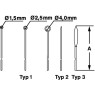 ANSE D'INOCULATION EN ACIER INOX 2,5 x 100 mm