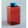 FLACON CARRE PP AMBRE POUR PRELEVEMENT D'EAU, GRADUE, STERILE, BOUCHON A VIS JOINTE INVIOLABLE , SANS THIOSULFATE , 250 ML PAR 108