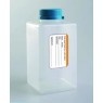 FLACON CARRE PP TRANSPARENT POUR PRELEVEMENT D'EAU, GRADUE, STERILE, BOUCHON A VIS JOINTE INVIOLABLE , AVEC THIOSULFATE 20 g/l , 1000 ML PAR 30